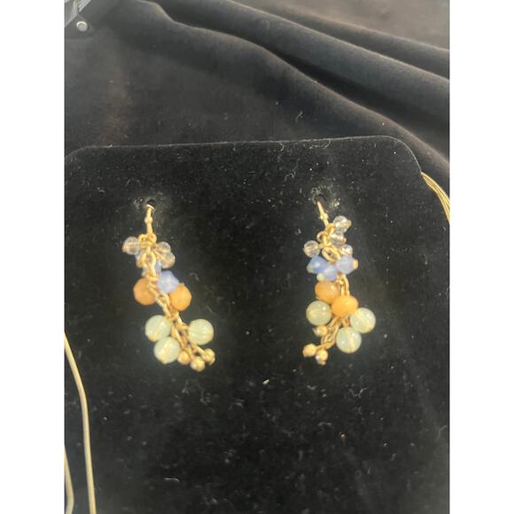 Multicolor Resin Beaded Necklace and Dangle Earrings - Matching Set - Picture 3 of 3